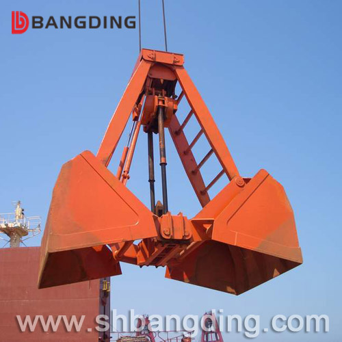 Single rope touchdown bulk cargo grab